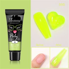 15ml a Piece Nail Crystal Fluorescent Extension Adhesive Without Paper Holder Painless Nail Exten (Color: 5)