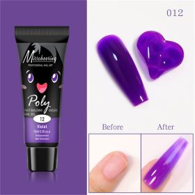 15ml a Piece Nail Crystal Fluorescent Extension Adhesive Without Paper Holder Painless Nail Exten (Color: 12)
